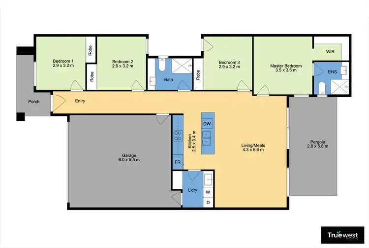 Floorplan of Homely house listing, 3 Distaff Way, Rockbank VIC 3335