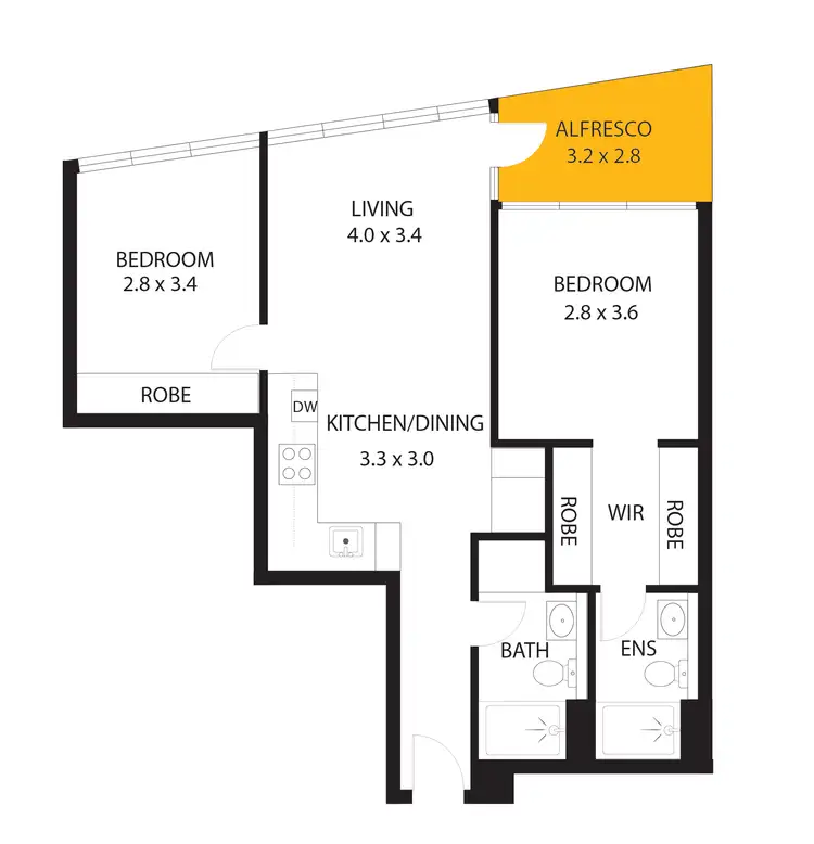 Floorplan of Homely apartment listing, 1111/15 Austin Street, Adelaide SA 5000
