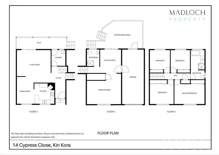 Floorplan of Homely house listing, 14 Cypress Close, Kin Kora QLD 4680
