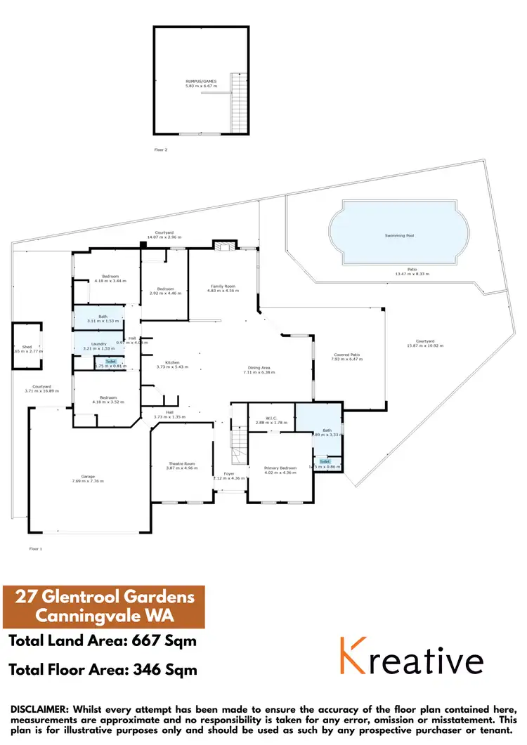 Floorplan of Homely house listing, 27 Glentrool Gardens, Canning Vale WA 6155
