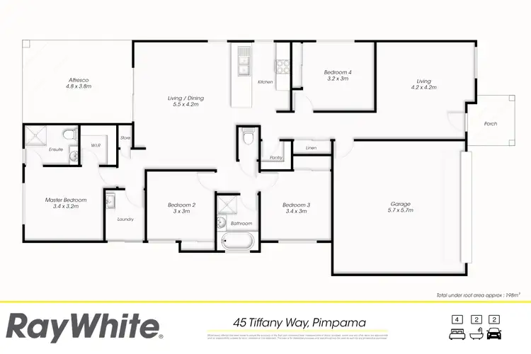 Floorplan of Homely house listing, 45 Tiffany Way, Pimpama QLD 4209