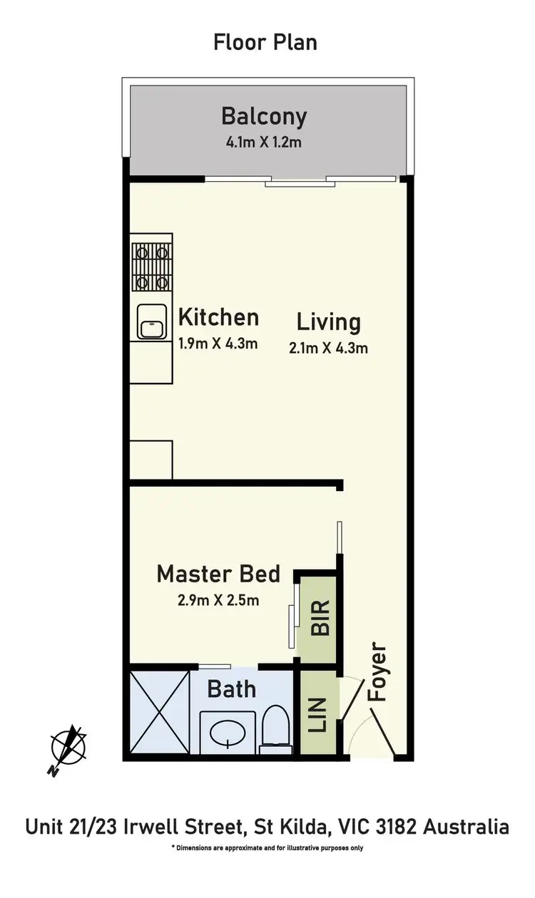 Floorplan of Homely apartment listing, 21/23 Irwell Street, St Kilda VIC 3182