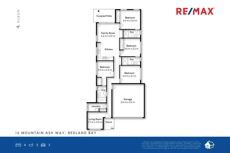 Floorplan of Homely house listing, 15 Mountain Ash Way, Redland Bay QLD 4165