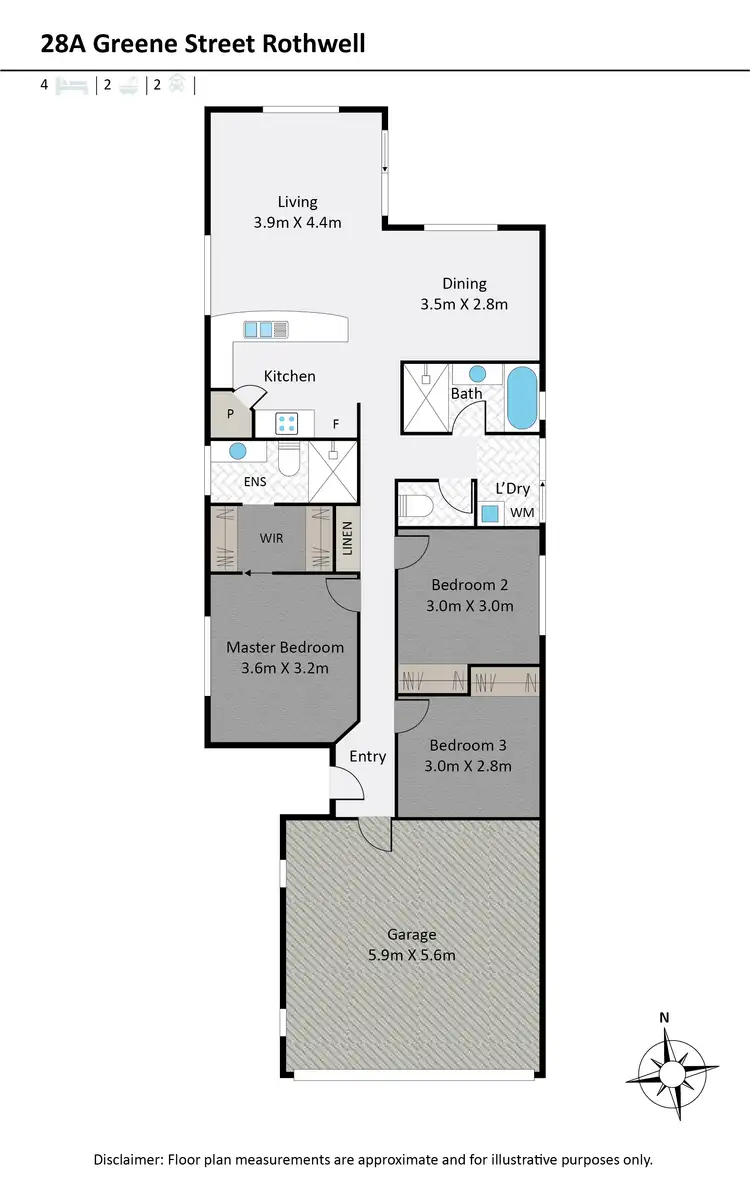Floorplan of Homely house listing, 28A Greene Street, Rothwell QLD 4022