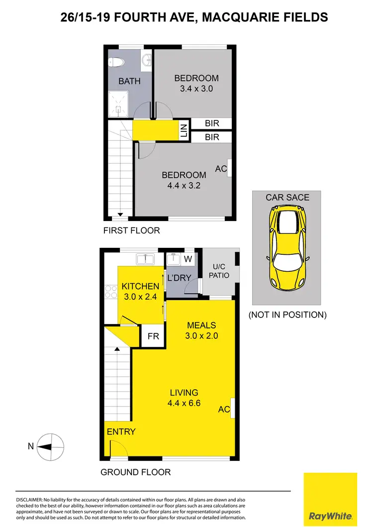 Floorplan of Homely townhouse listing, 26/15-19 Fourth Avenue, Macquarie Fields NSW 2564