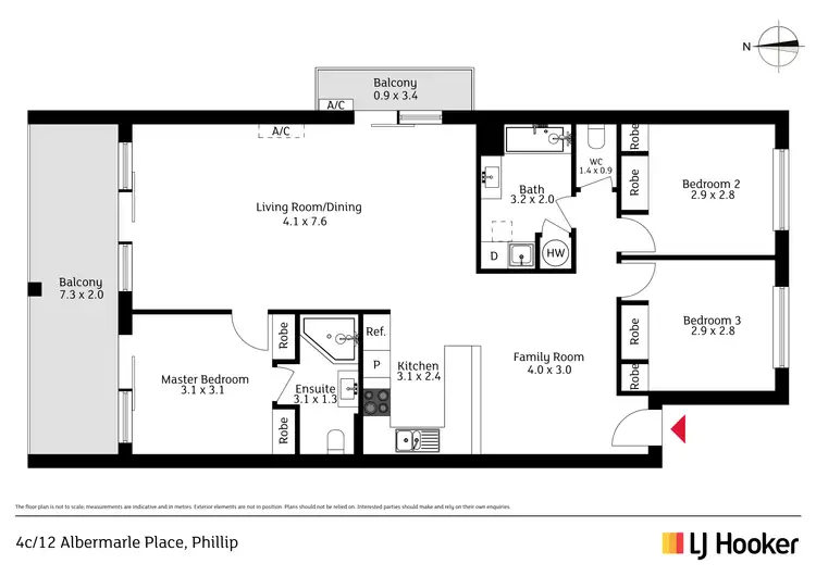 Floorplan of Homely apartment listing, 4C/12 Albermarle Place, Phillip ACT 2606