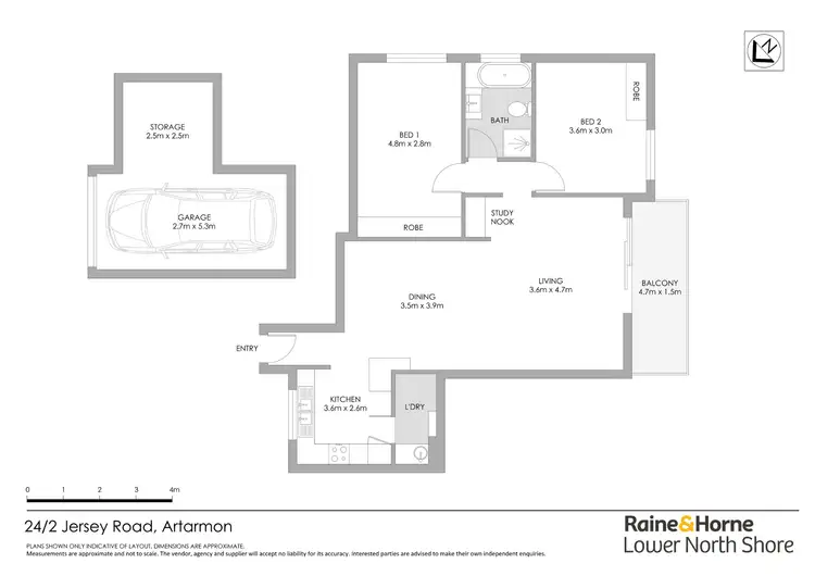 Floorplan of Homely apartment listing, 24/2 Jersey Road, Artarmon NSW 2064