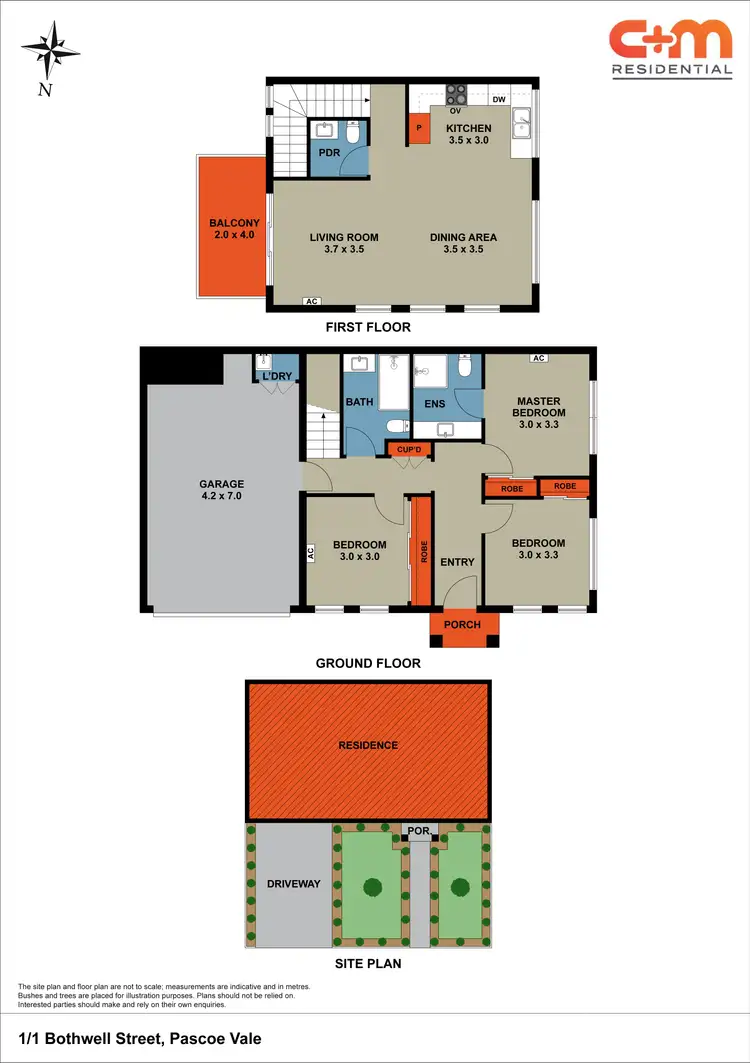 Floorplan of Homely townhouse listing, 1/1 Bothwell Street, Pascoe Vale VIC 3044