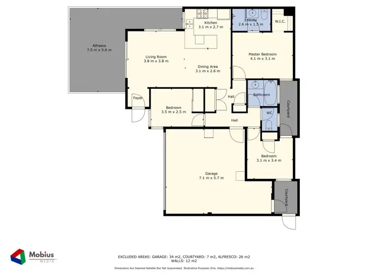 Floorplan of Homely house listing, 35A Coppito Circle, Beeliar WA 6164