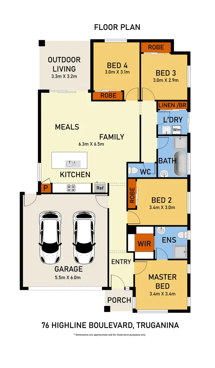 Floorplan of Homely house listing, 76 Highline Boulevard,, Truganina VIC 3029