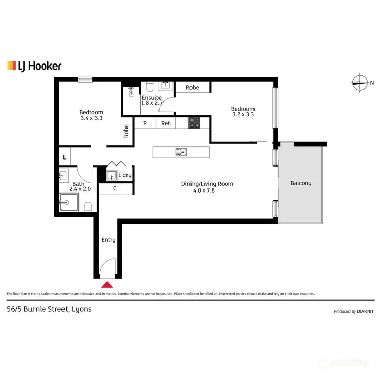 Floorplan of Homely apartment listing, 56/5 Burnie Street, Lyons ACT 2606