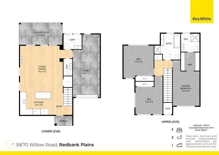Floorplan of Homely townhouse listing, 59/70 Willow Road, Redbank Plains QLD 4301