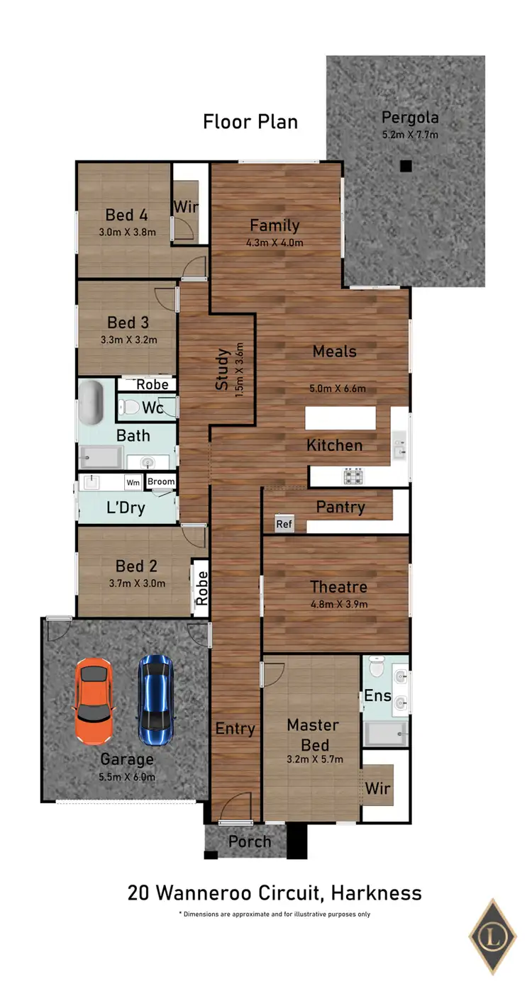 Floorplan of Homely house listing, 20 Wanneroo Circuit, Harkness VIC 3337