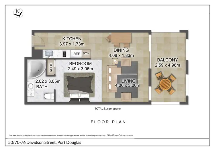 Floorplan of Homely apartment listing, 50/70-76 Davidson Street, Port Douglas QLD 4877