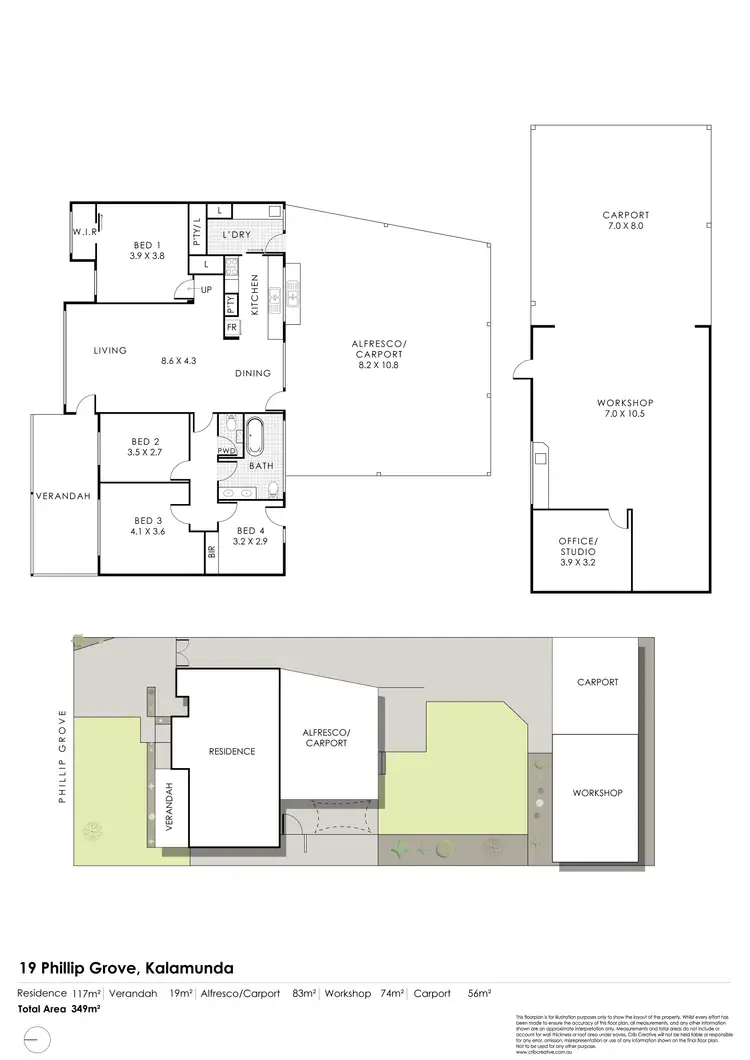 Floorplan of Homely house listing, 19 Phillip Grove, Kalamunda WA 6076