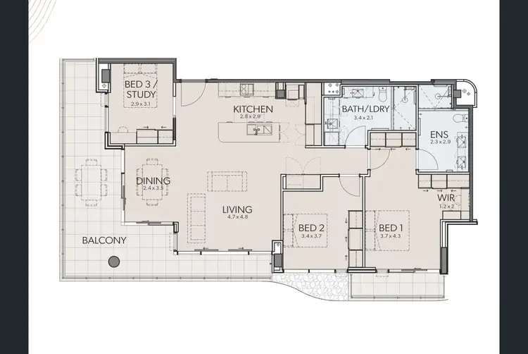 Floorplan of Homely apartment listing, 904/20 Kintail Road, Applecross WA 6153