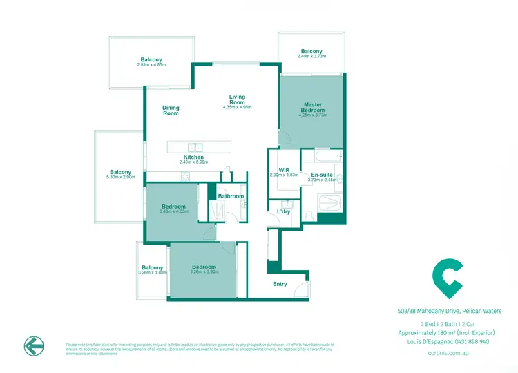 Floorplan of Homely unit listing, 503/38 Mahogany Drive, Pelican Waters QLD 4551