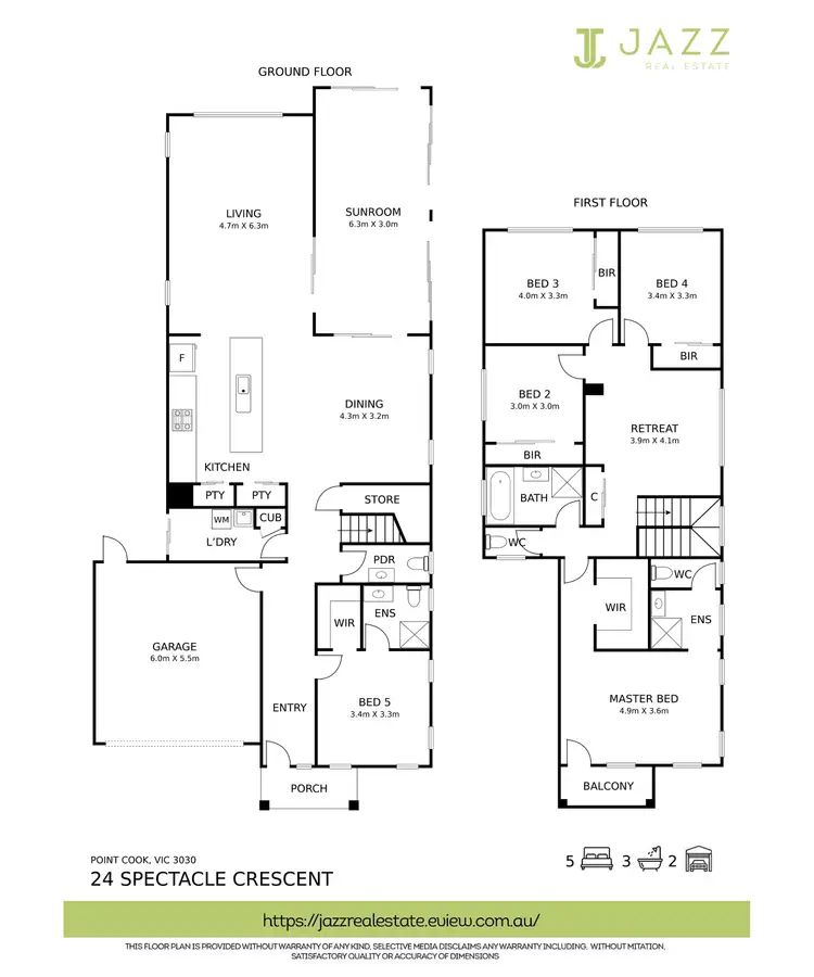 Floorplan of Homely house listing, 24 Spectacle Crescent, Point Cook VIC 3030