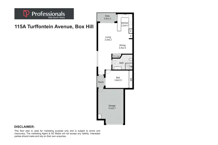 Floorplan of Homely flat listing, 115a Turffontein Avenue, Box Hill NSW 2765