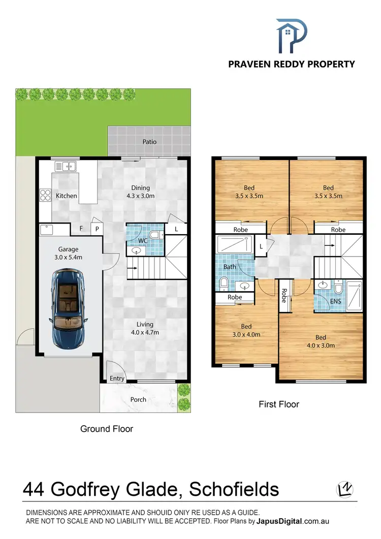 Floorplan of Homely townhouse listing, 44 Godfrey Glade, Schofields NSW 2762