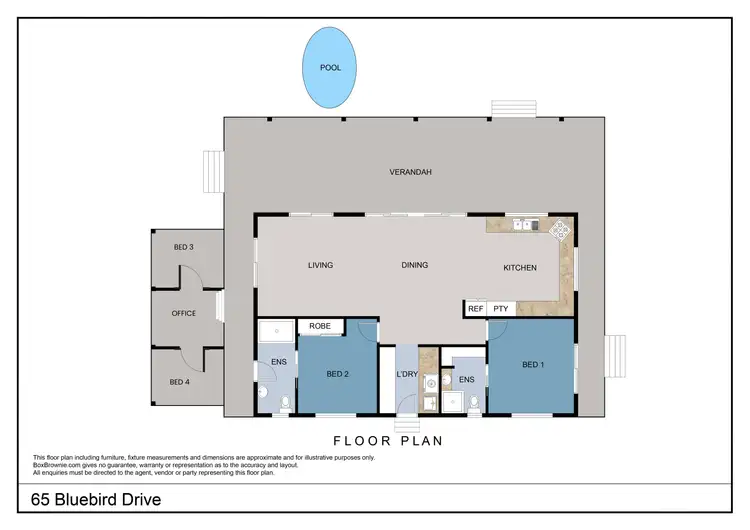 Floorplan of Homely house listing, 65 Bluebird Drive, Strathdickie QLD 4800