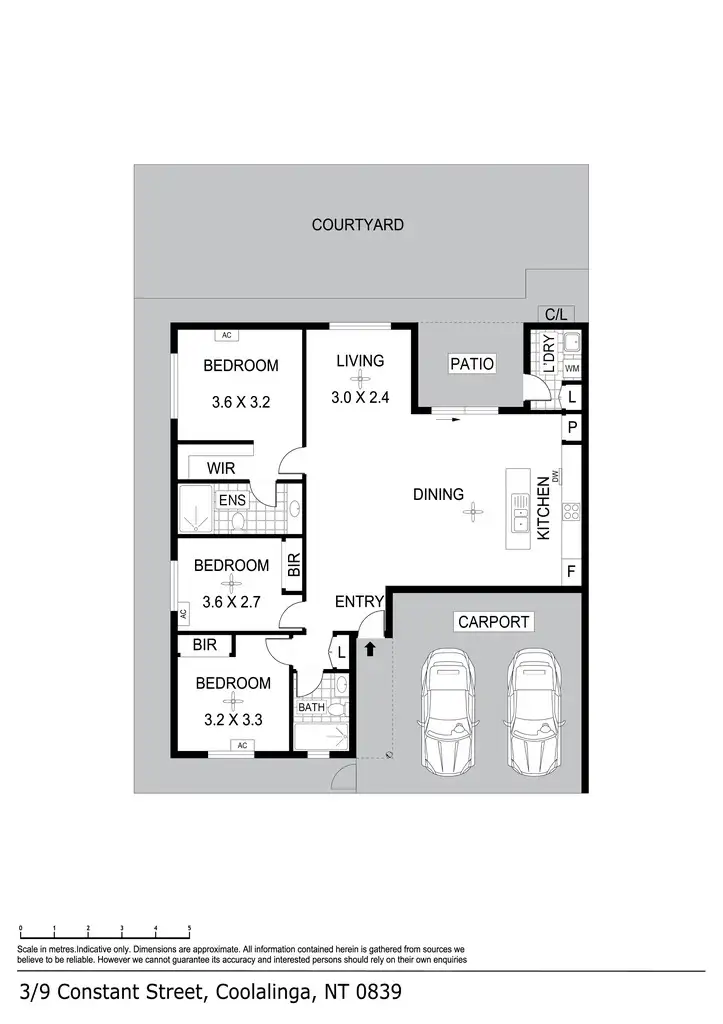 Floorplan of Homely unit listing, 3/9 Constant Street, Coolalinga NT 839