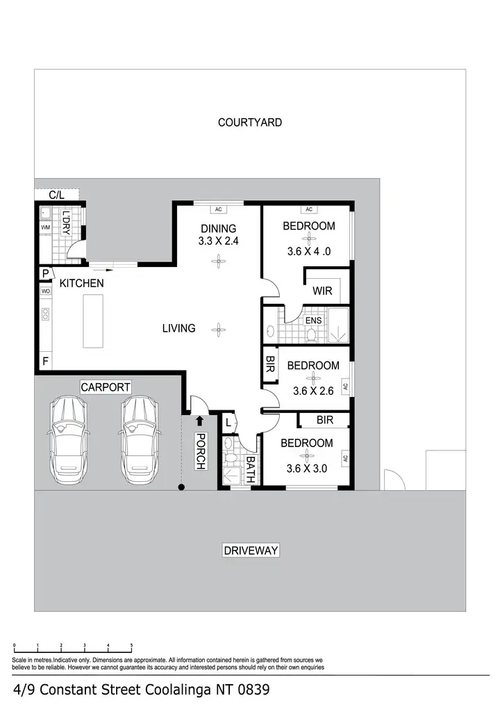 Floorplan of Homely unit listing, 4/9 Constant Street, Coolalinga NT 839