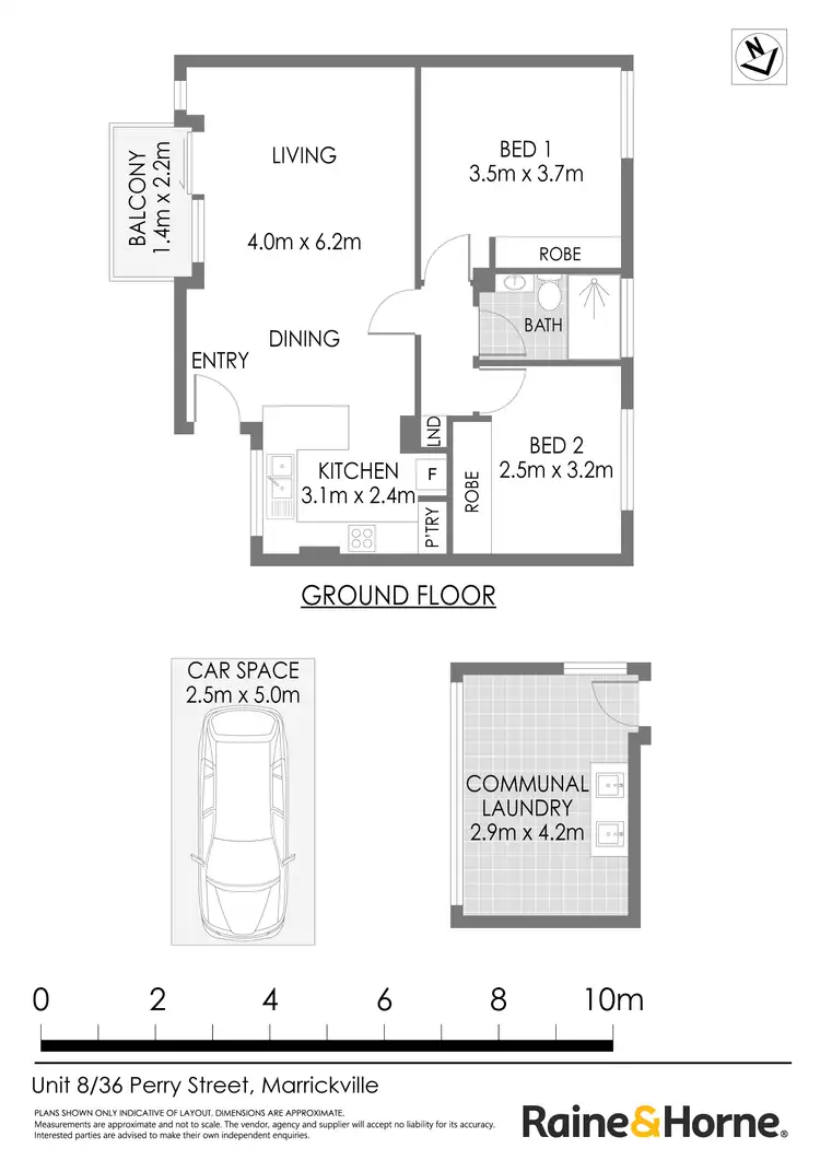 Floorplan of Homely apartment listing, 8/36 Perry Street, Marrickville NSW 2204