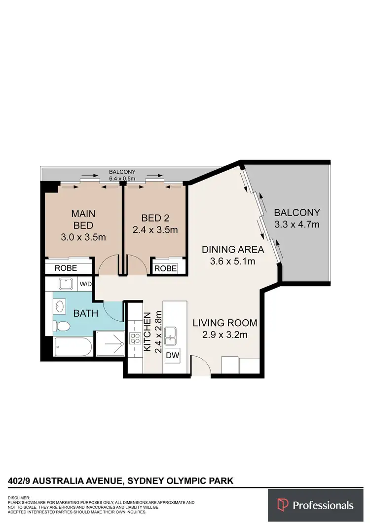 Floorplan of Homely apartment listing, 402/9 Australia Avenue, Sydney Olympic Park NSW 2127