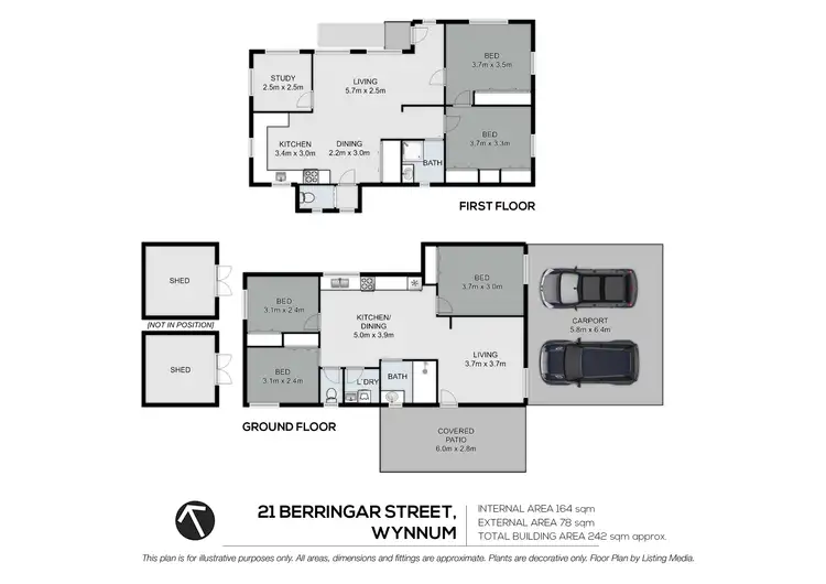Floorplan of Homely house listing, 21 Berringar Street, Wynnum QLD 4178