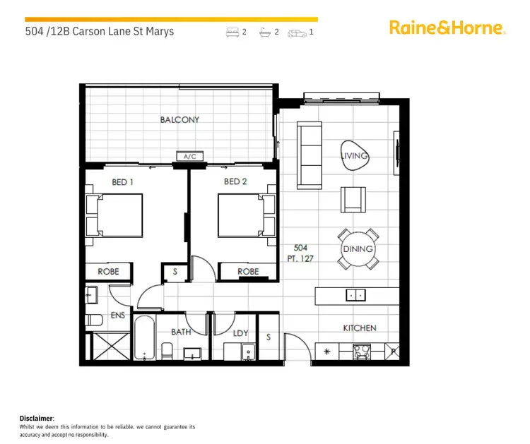 Floorplan of Homely apartment listing, 504/12B Carson Lane, St Marys NSW 2760