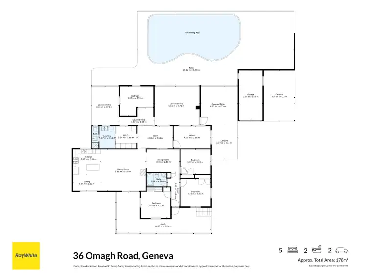 Floorplan of Homely rural property listing, 36 Omagh Road, Geneva NSW 2474