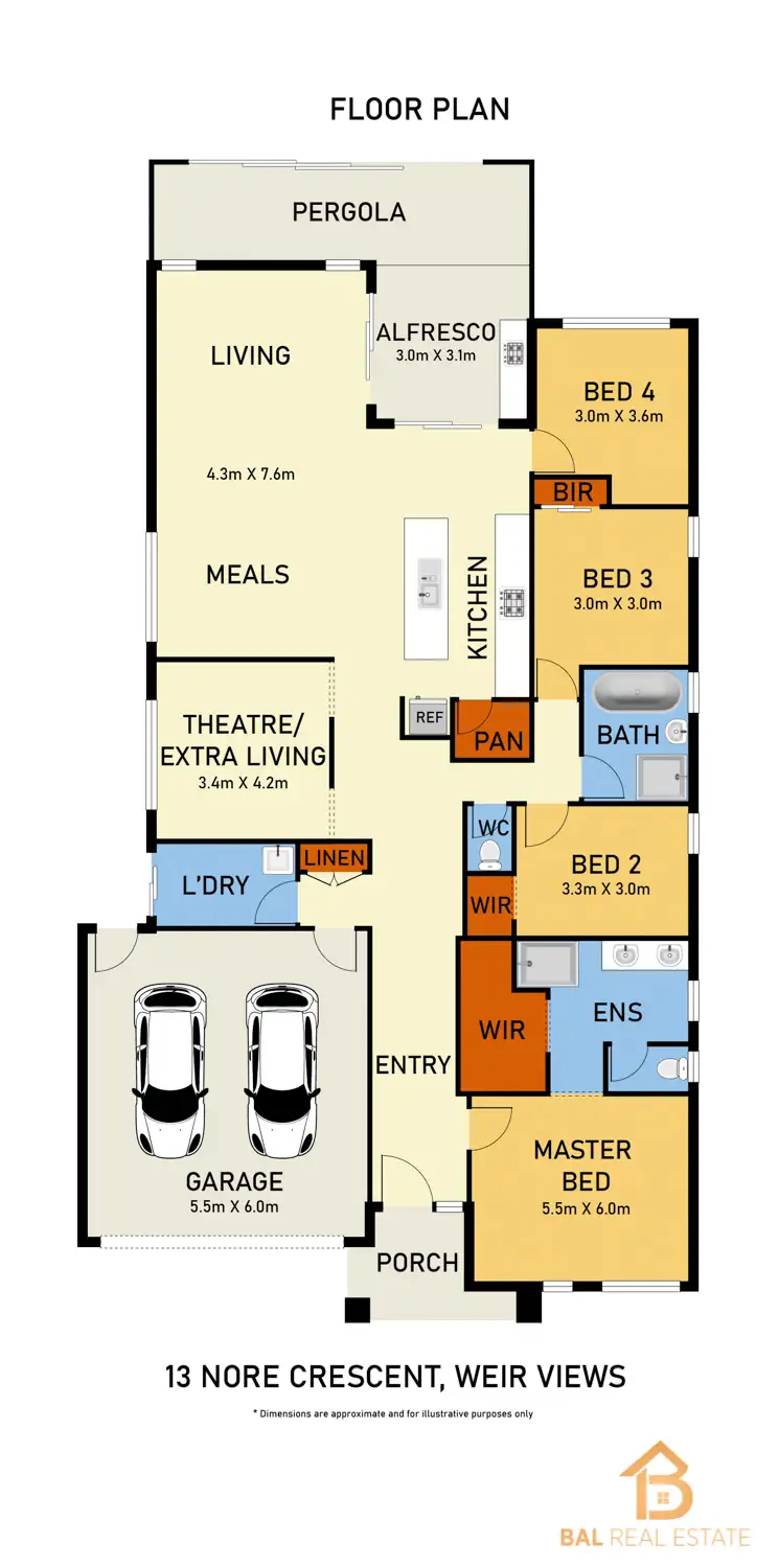 Floorplan of Homely house listing, 13 NORE CRESCENT, Weir Views VIC 3338