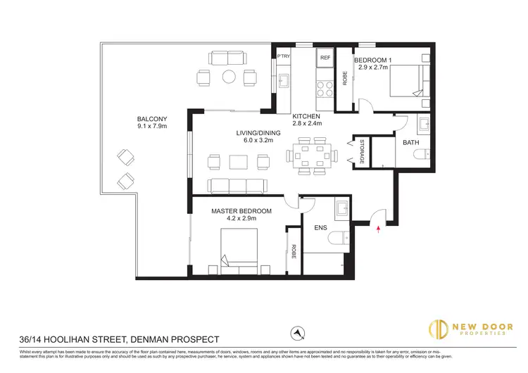 Floorplan of Homely apartment listing, 36/14 Hoolihan Street, Denman Prospect ACT 2611