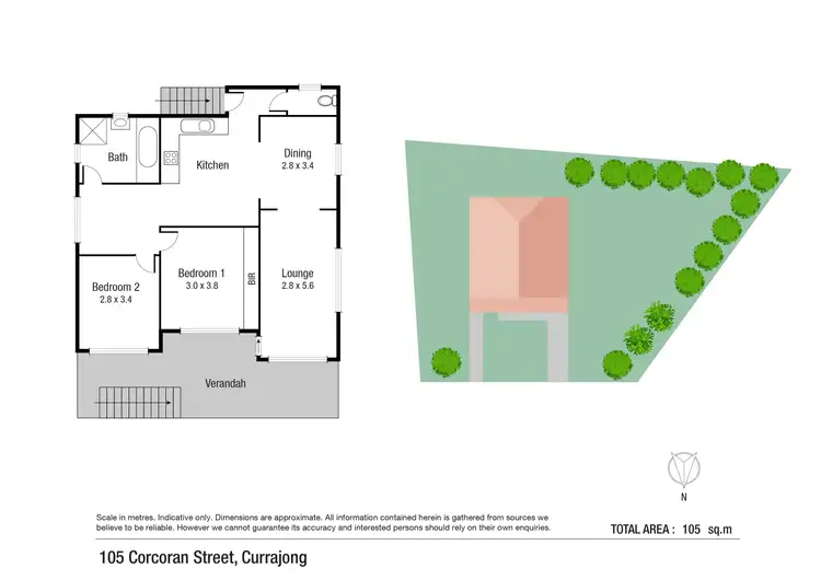 Floorplan of Homely house listing, 105 Corcoran Street, Currajong QLD 4812