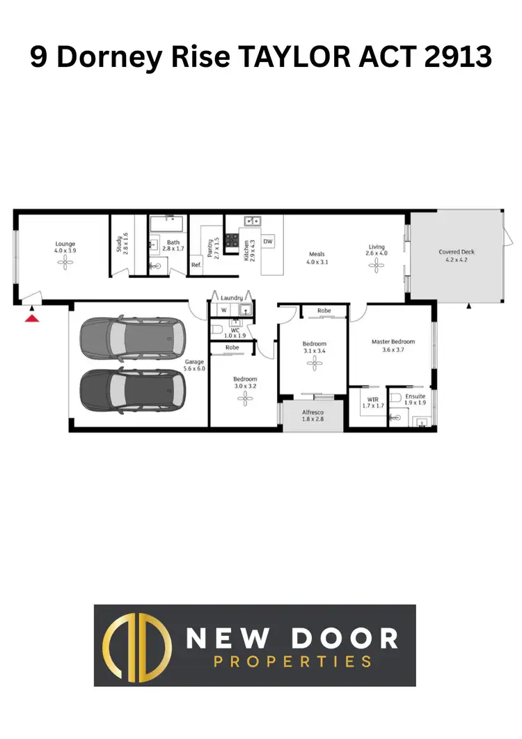 Floorplan of Homely house listing, 9 Dorney Rise, Taylor ACT 2913