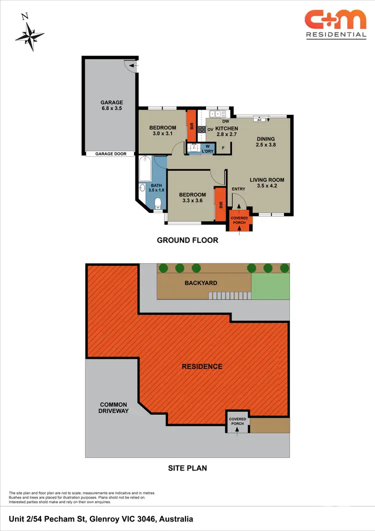 Floorplan of Homely townhouse listing, 2/54 Pecham Street, Glenroy VIC 3046
