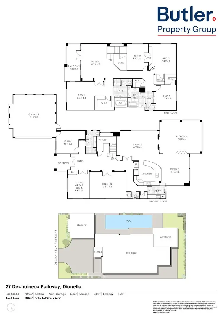 Floorplan of Homely house listing, 29 Dechaineux Parkway, Dianella WA 6059