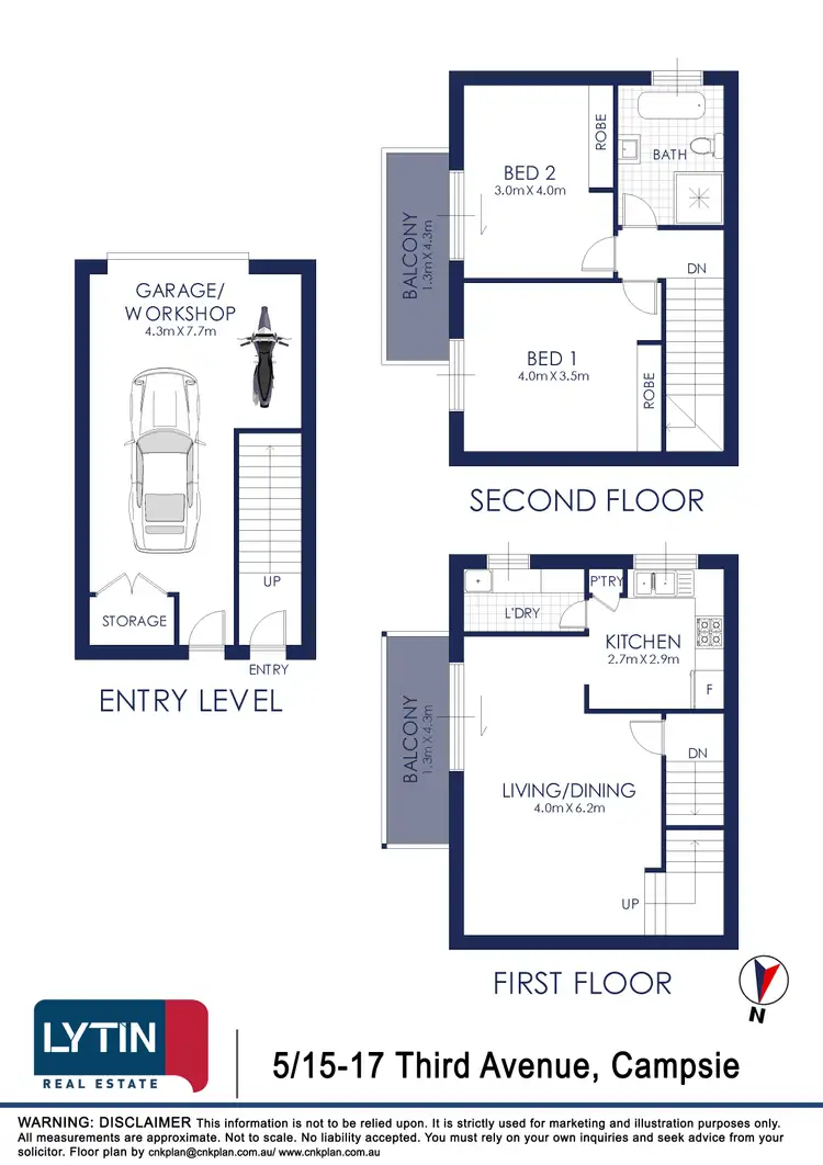 Floorplan of Homely townhouse listing, 5/15-17 Third Avenue, Campsie NSW 2194