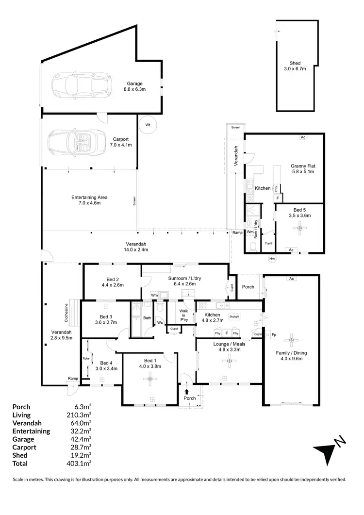 Floorplan of Homely house listing, 89 Quinlivan Road, Pooraka SA 5095