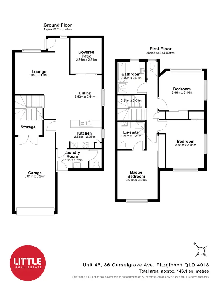 Floorplan of Homely townhouse listing, 46/86 Carselgrove Avenue, Fitzgibbon QLD 4018