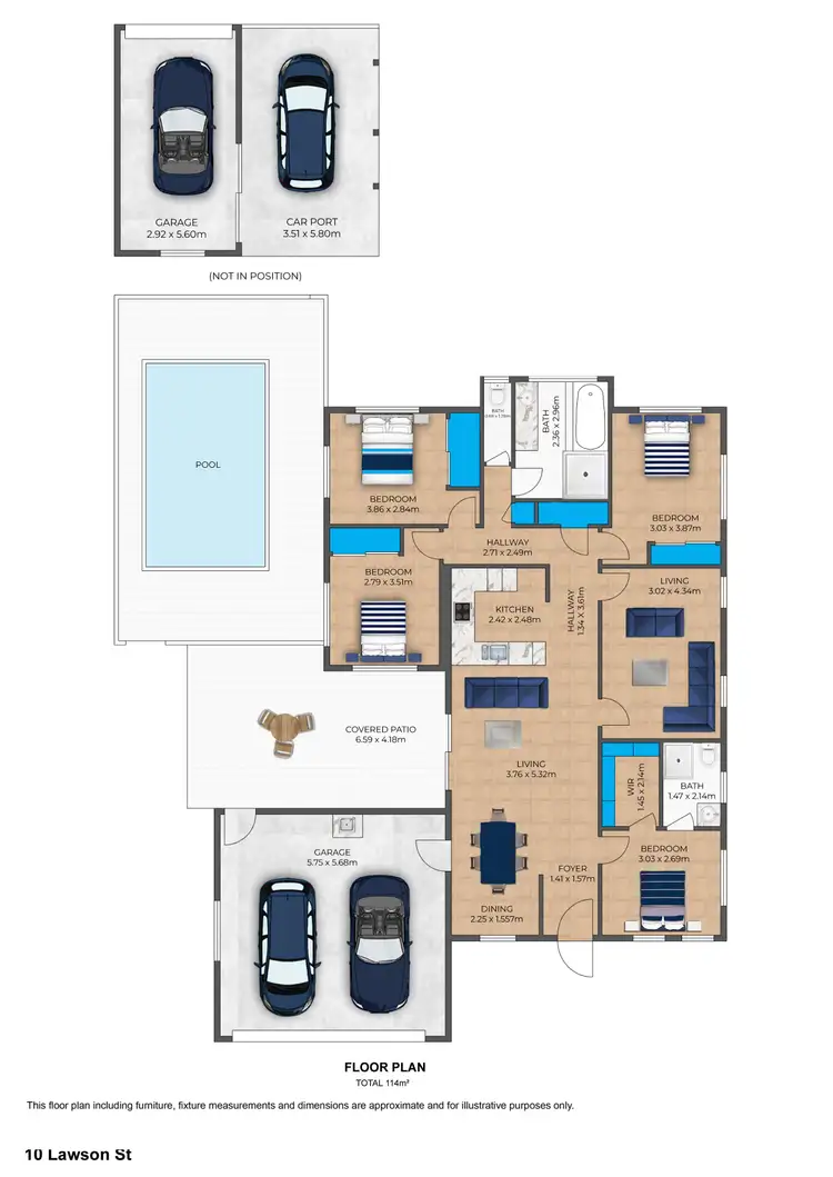 Floorplan of Homely house listing, 10 Lawson Court, Gracemere QLD 4702
