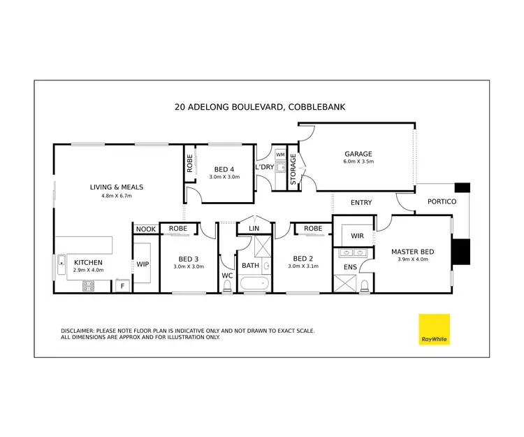 Floorplan of Homely house listing, 20 Adelong Boulevard, Cobblebank VIC 3338