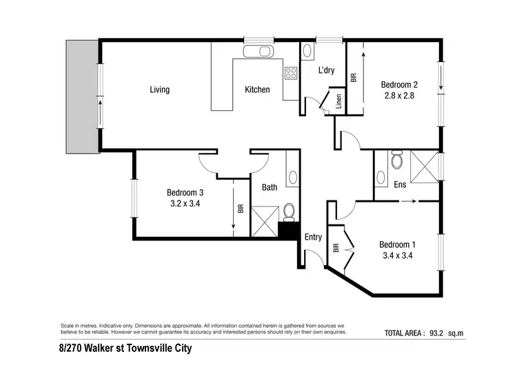 Floorplan of Homely unit listing, 8/270 Walker Street, Townsville City QLD 4810