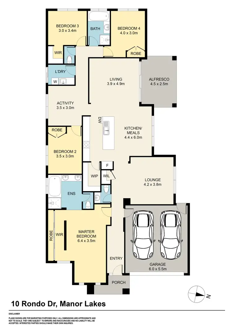 Floorplan of Homely house listing, 10 Rondo Drive, Manor Lakes VIC 3024