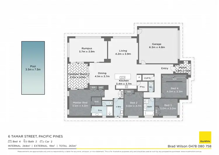 Floorplan of Homely house listing, 6 Tamar Street, Pacific Pines QLD 4211