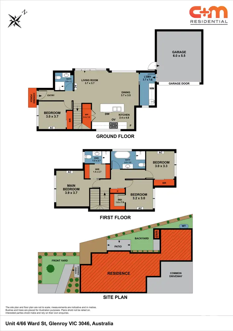 Floorplan of Homely townhouse listing, 4/66 Ward Street, Glenroy VIC 3046