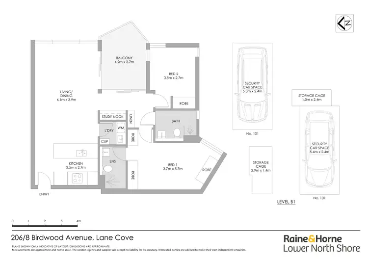 Floorplan of Homely apartment listing, 206/8 Birdwood Avenue, Lane Cove NSW 2066