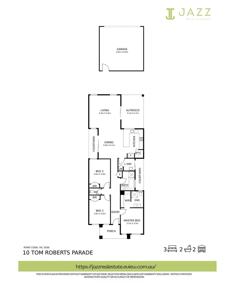 Floorplan of Homely house listing, 10 Tom Roberts Parade, Point Cook VIC 3030