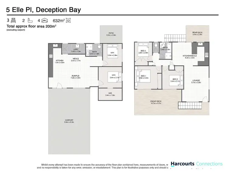 Floorplan of Homely house listing, 5 Elle Place, Deception Bay QLD 4508